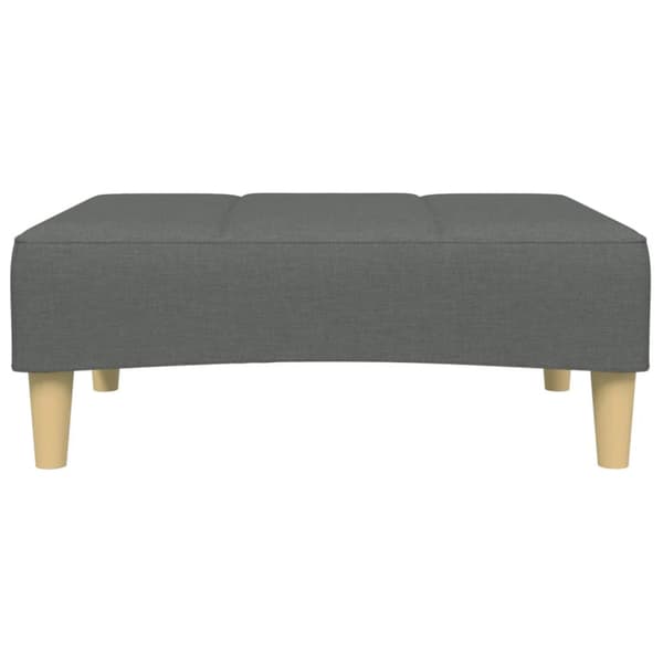 Fotpall mörkgrå 77x55x31 cm tyg