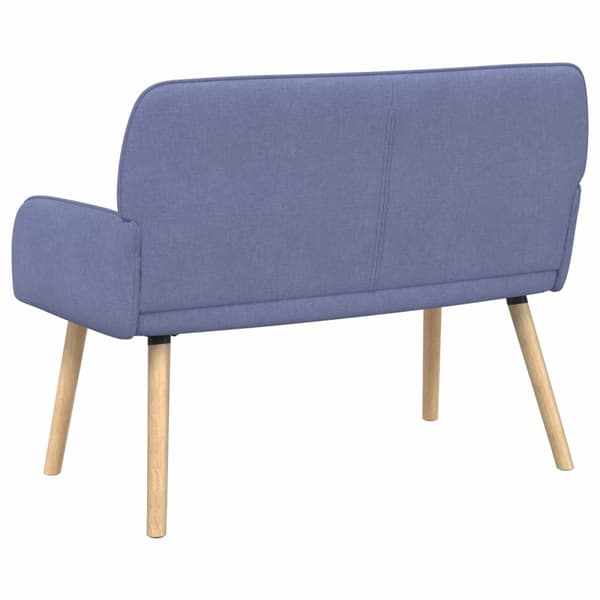 2-sitssoffa med ben i massivt trä 2-sits Jeansblå Linnetyg