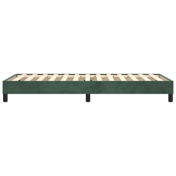 Boxspring-sängram mörkgrön 90x190 cm sammet