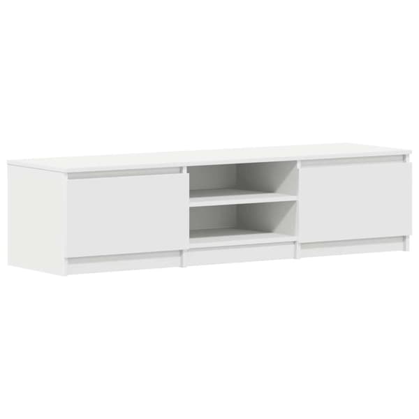 Tv-bänk vit 140x40x35,5 cm konstruerat trä