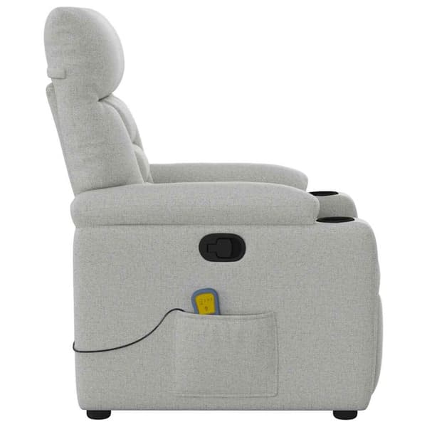 Massagefåtölj molngrå tyg