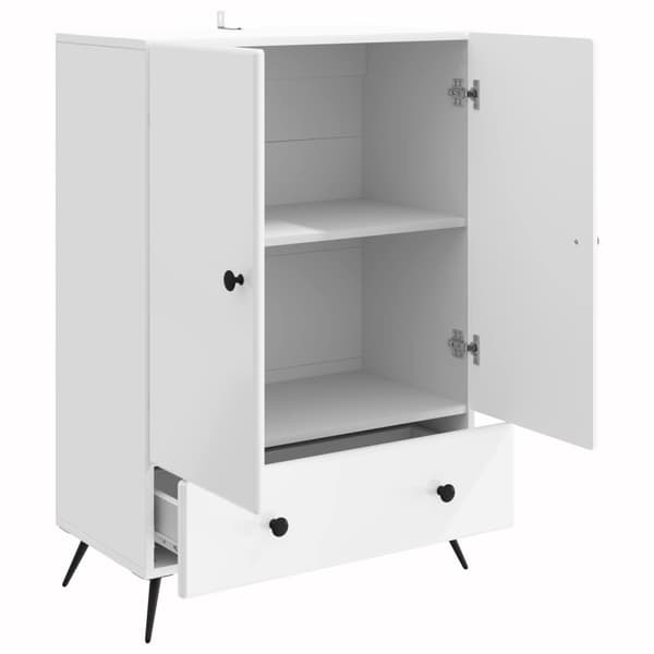 Sideboard Vit högglans 66 x 34,5 x 95 cm Konstruerat trä