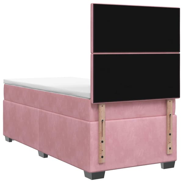 Kontinentalsäng med madrass Rosa 80 x 200 cm Sammet