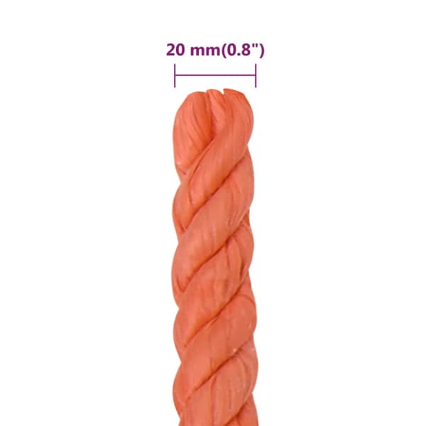 Rep orange 20 mm 100 m polypropylen