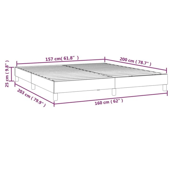 Boxspring-sängram mörkblå 160x200 cm sammet