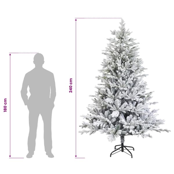Plast Hingad Julgran 240 cm 300 LED-lampor Varmvit