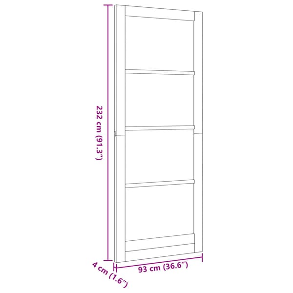 Inredningsdörr ORKDAL Brun 93 x 232 cm