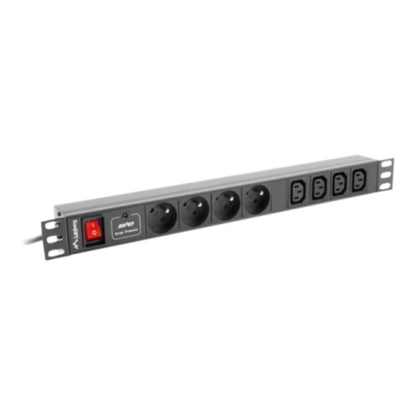 Lanberg PDU-04E04I-0200-IEC-BK - kraftdistributionsenhet - 2500 Watt Svart