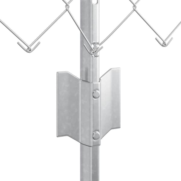 Stängsel med stolpe Silver 0,4 x 25 m Stål