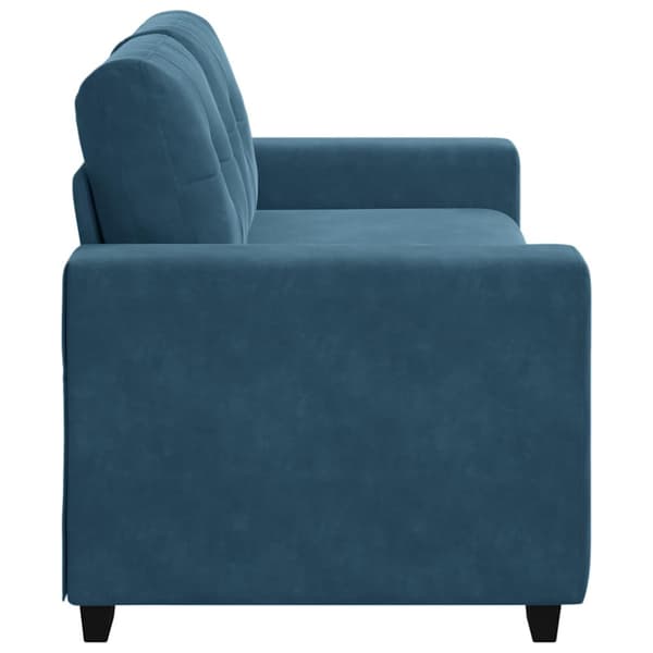 Tvåsitssoffa blå 180x77x82 cm sammet