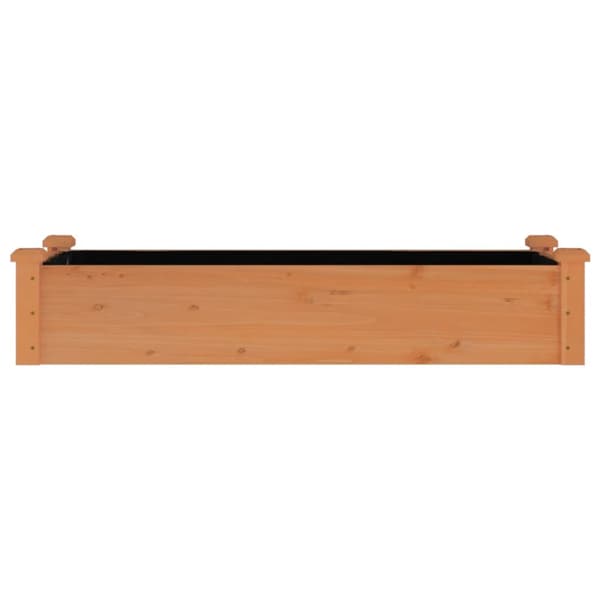 Odlingslåda med foder brun 120x45x25 cm massivt granträ