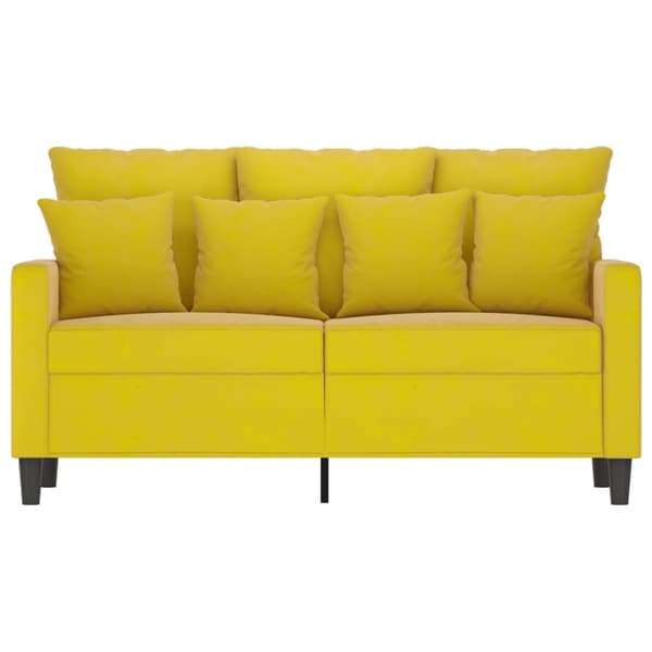 2-sitssoffa gul 120 cm sammet