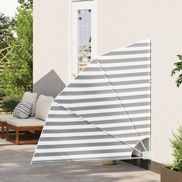 Balkongskärm 140 x 140 cm Polyester Antracit och vitt
