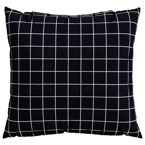 Spridda Kuddar 4 pcs Svart Rutigt 50 x 50 cm Polyester Tyg