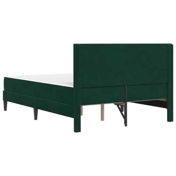 Sängram med madrass vidaXL Mörkgrön 120 x 190 cm Sammet