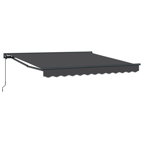 Markisram Antracit 350 x 250 cm Polyester med PU-beläggning