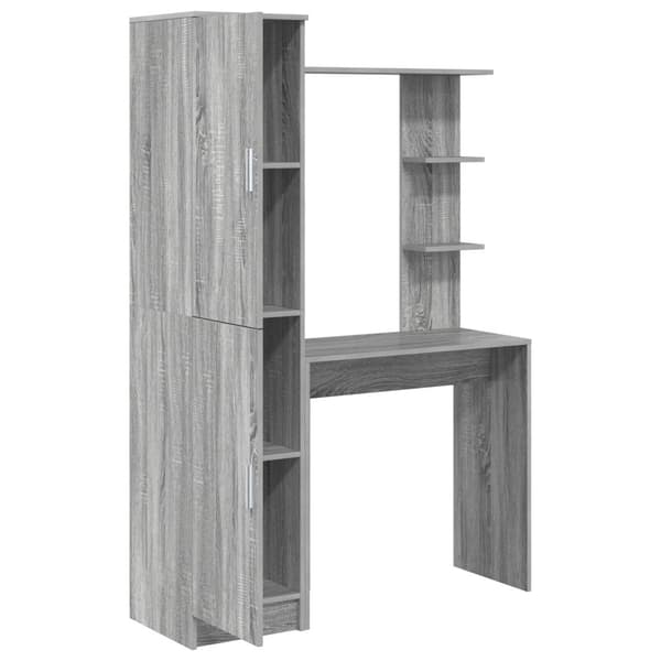 Skrivbord 2 pcs Grå Sonoma