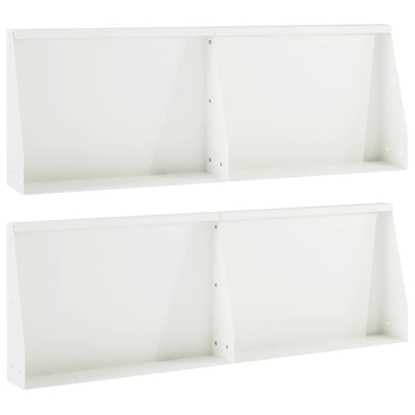 Stödvägg 4 st 60 x 12 x 40 cm Stål Vit