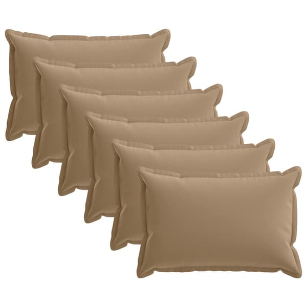Kudde med kudde HOUTEN 6 st Taupe Polyester