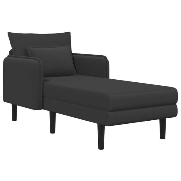 Stor schäslong Mörkgrå Bouclé
