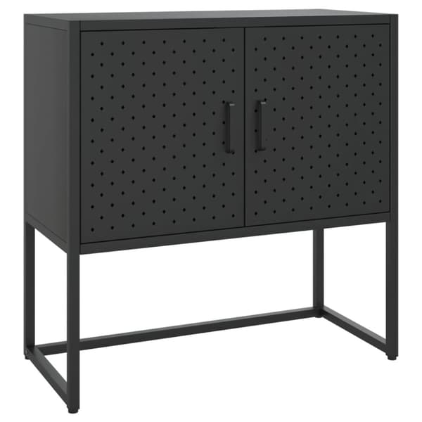 Skänk svart 75x35x75 cm stål