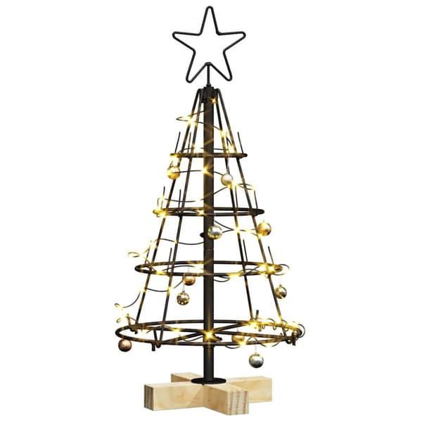 Julcone-träd med stativ Svart 60 cm Stål