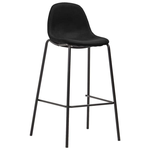 Barstolar 6 st svart tyg