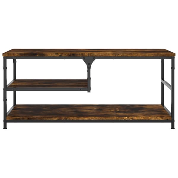 Soffbord rökfärgad ek 90x49x40 cm konstruerat trä