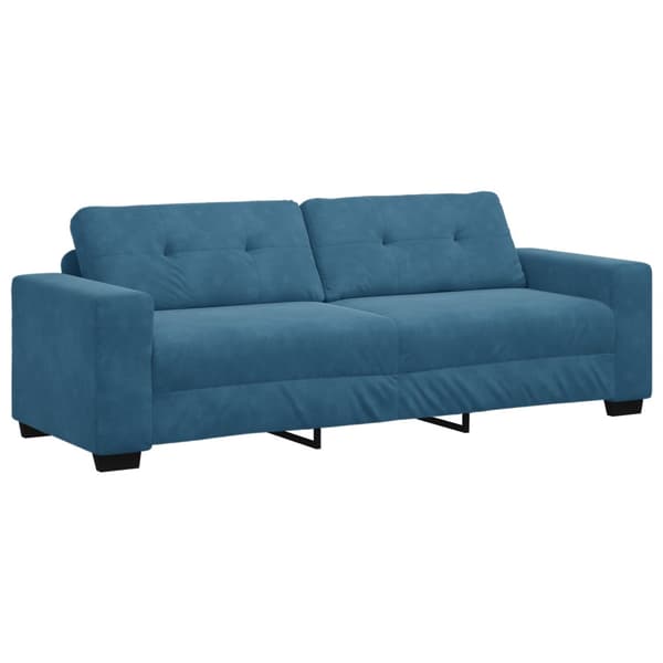 3-Sits soffa Blå 220 cm Sammet