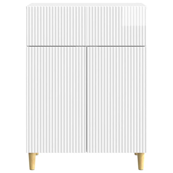 Sideboard Vit högglans 66 x 34,5 x 90 cm Konstruerat trä