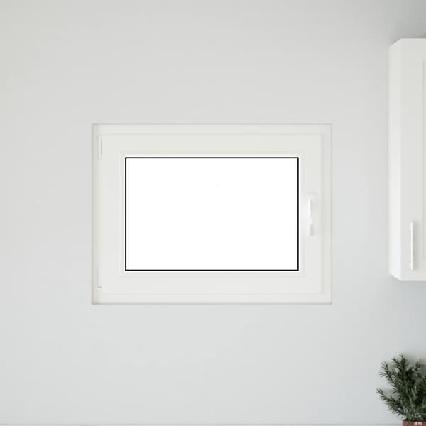 Källarfönster RISOR 80 x 70 cm PVC och glas Vit