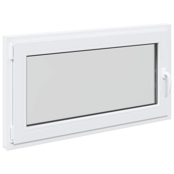 Källarfönster RISOR Vit 110 x 50 cm PVC och glas