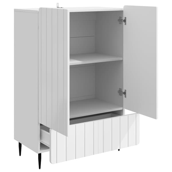Sideboard Vit högglans 66 x 34,5 x 97 cm Konstruerat trä