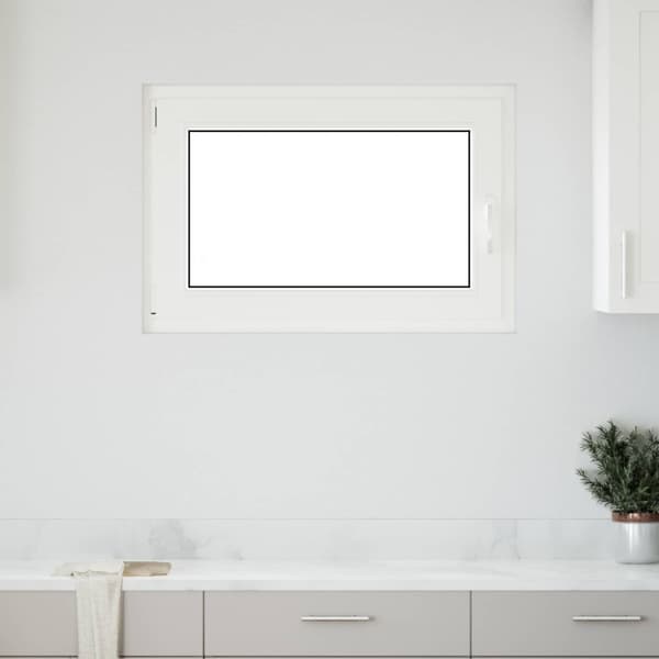 Källarfönster RISOR Vit 90 x 60 cm PVC och glas