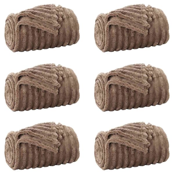 Filtar 6 pcs Kamel 150 x 130 cm Fleece