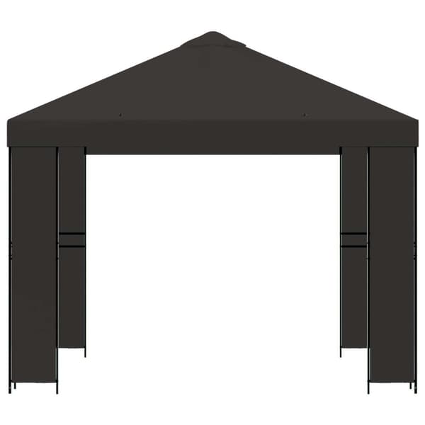 Paviljong 3 x 3 m Antracit Polyester och Stål 190