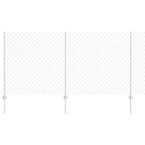 Stängsel med stolpe Silver 1,2 x 25 m Stål