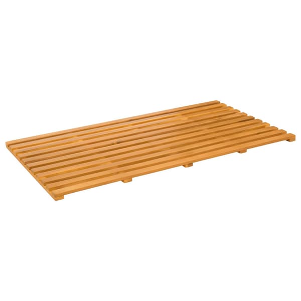 Badmatta Enfärgad Brun 100 x 53 cm trä