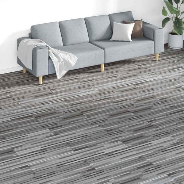 Golvplankor 18 pcs Grå 5,26 m² PVC