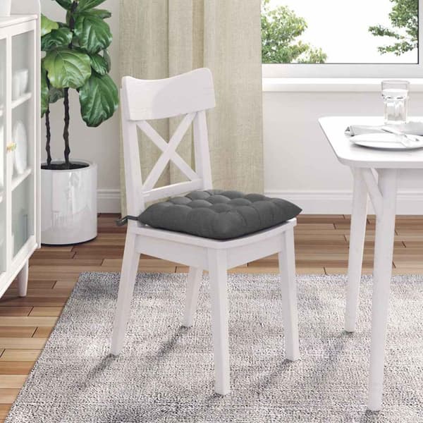 Sittkuddar 4 pcs Mörkgrå 40 x 40 x 6 cm tyg