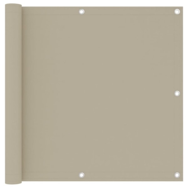 Balkongskärm beige 90x500 cm oxfordtyg