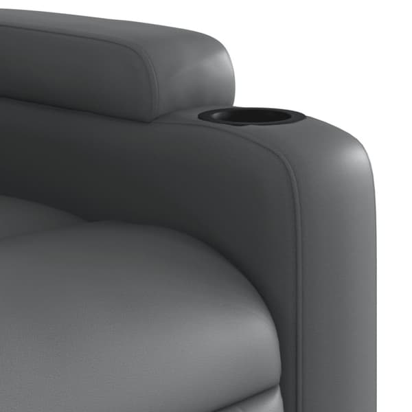 Reclinerfåtölj grå konstläder