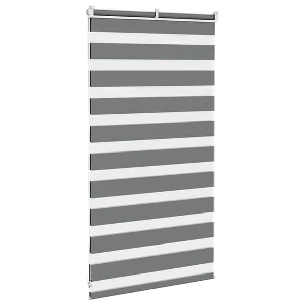 Rullgardin zebra mörkgrå 75x100 cm tyg bredd 70,9 cm polyester