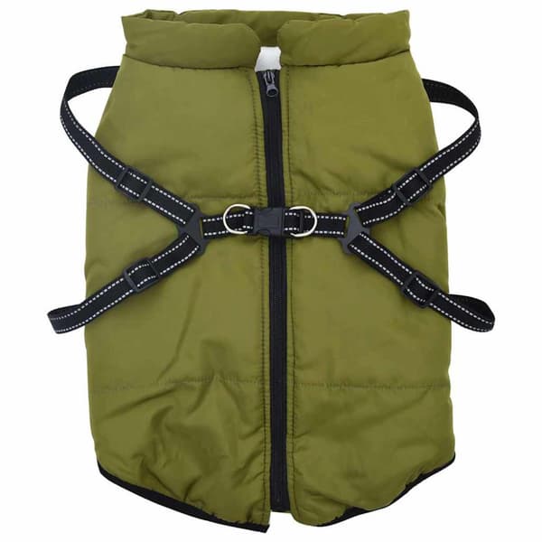 Hund Kappa Armégrön L48 Fleece och Polyester