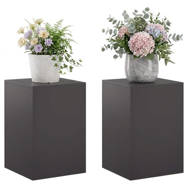 Växtställ 2 pcs Svart 40 x 40 x 60 cm Stål