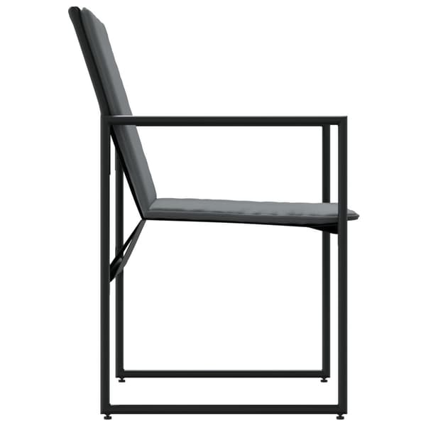 Stol med kudde 4 pcs Svart och Anthracit Textilene
