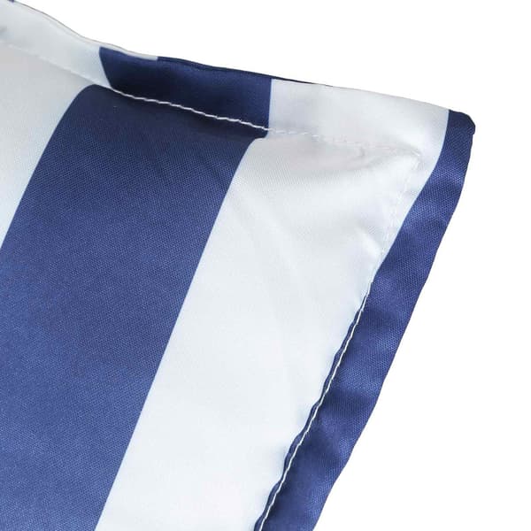 Utomhuskudde 4 pcs Blå och Vit 120 x 50 x 7 cm Tyg