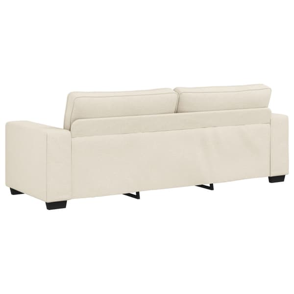 Soffa 3 st Beige Linnenblandad tyg