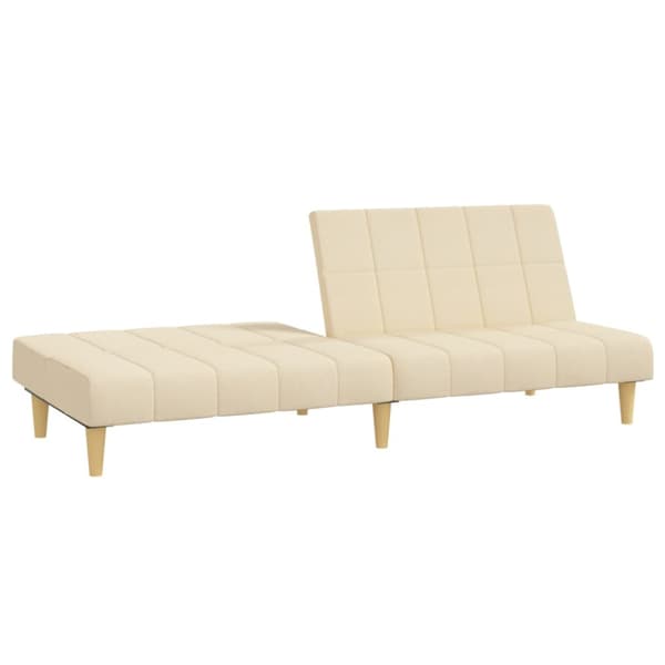 Bäddsoffa 2-sits gräddvit tyg