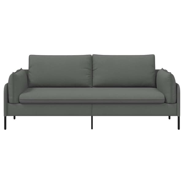 3-Sits soffa Mörkgrå 222 x 81 x 89 cm Tyg
